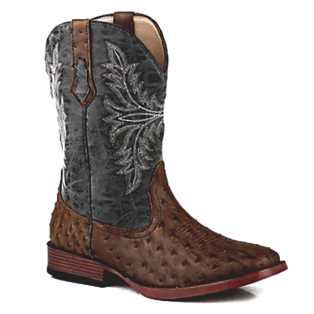 Roper Brown and Gray Cowboy Boots